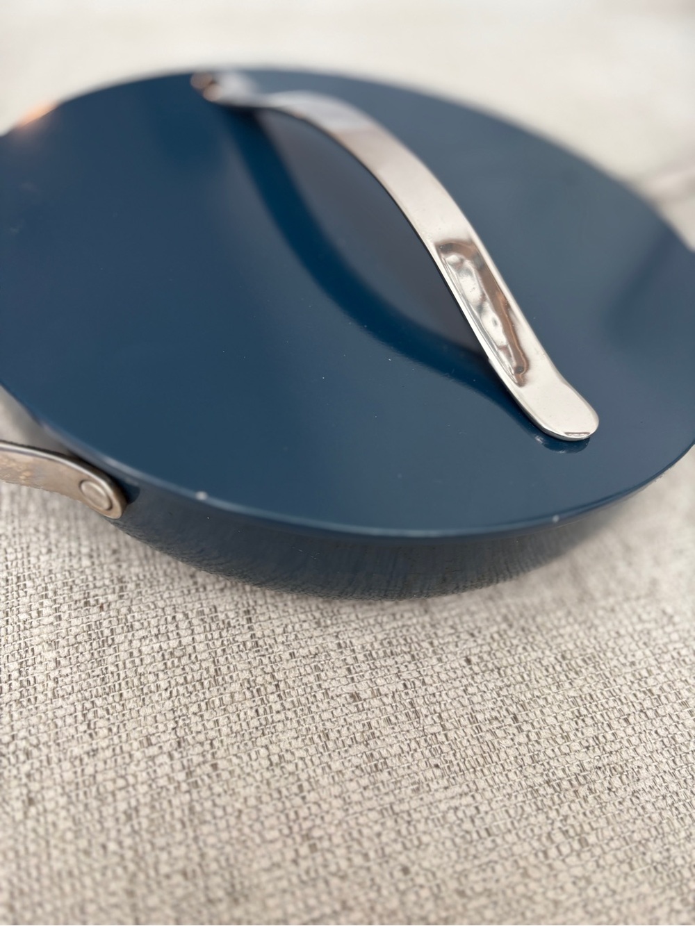 Caraway 3 Qt Ceramic Nonstick Sauté Pan with Lid Navy Blue - Picture 8 of 9